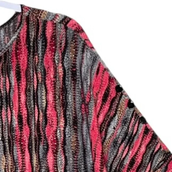 Clara Sun Woo Tunic Mixed Print Abstract Stretch Relaxed Bohemian Artsy Size L - Picture 10 of 14